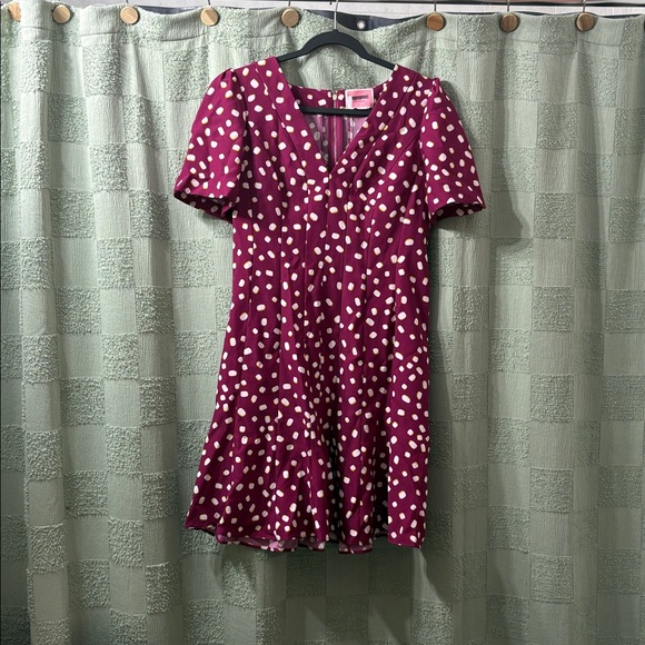 Kate Spade Magenta and Yellow Dot Dress - Picture 6 of 10